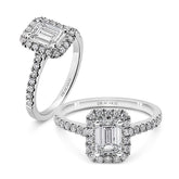 Emerald Cut Diamond Engagement Ring - Dracakis Jewellers